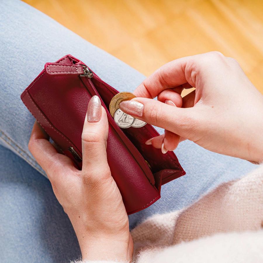 RFID Blocking Women's Leather Trifold Wallet